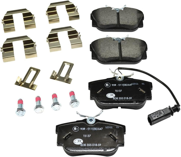 HELLA PAGID 8DB 355 018-591 Bremsbelagsatz - T5137 - Dicke/Stärke: 17.3mm - Bremssystem: Lucas - mit