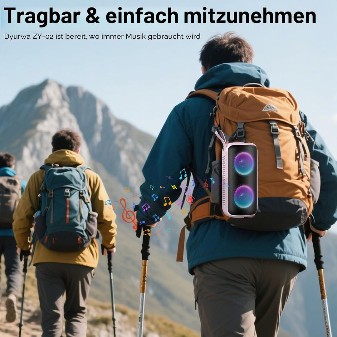 Lautsprecher für den Aussenbereich Starker Stereosound Bluetooth Lautsprecher Rosa, Rosa