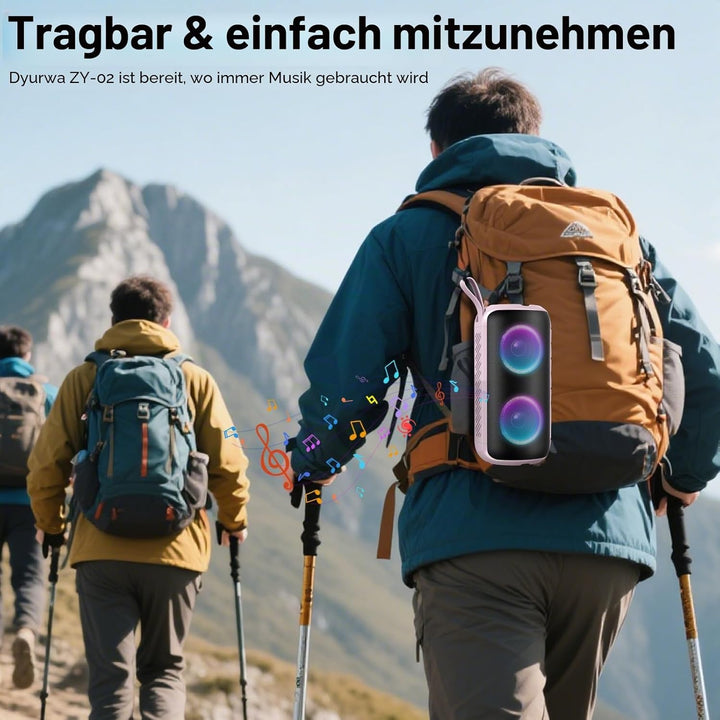 Lautsprecher für den Aussenbereich Starker Stereosound Bluetooth Lautsprecher Rosa, Rosa