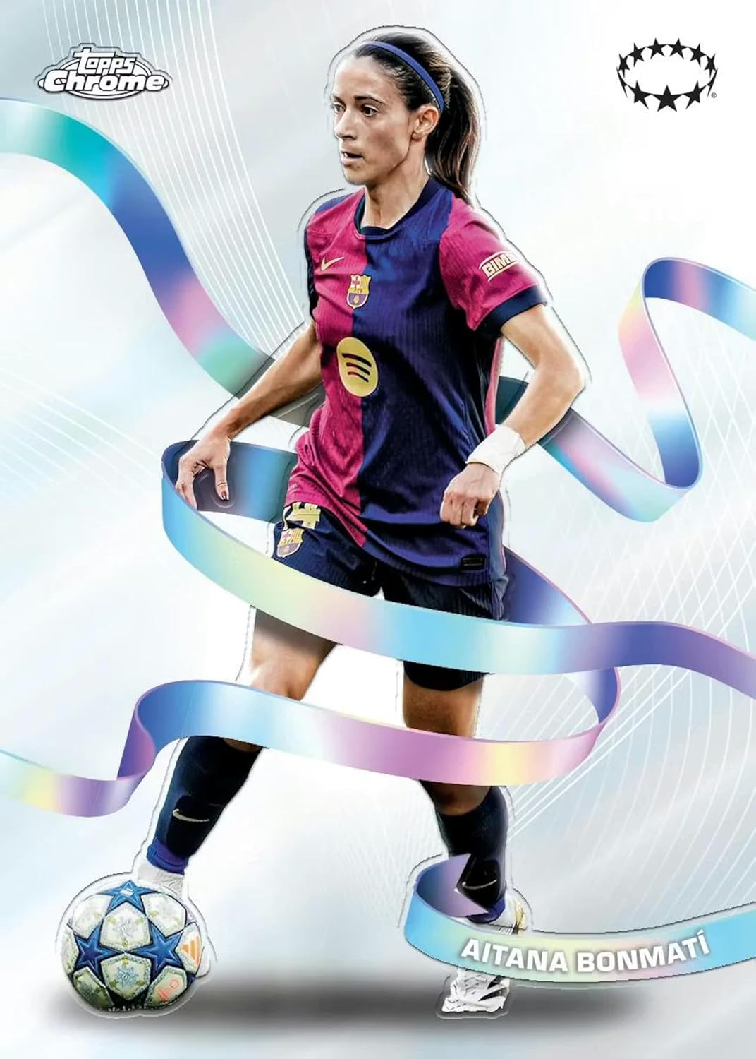 2024/25 Topps Chrome UEFA Damen Champions League Soccer Blaster Sammelkarte 7er-Pack Blaster-Box (3