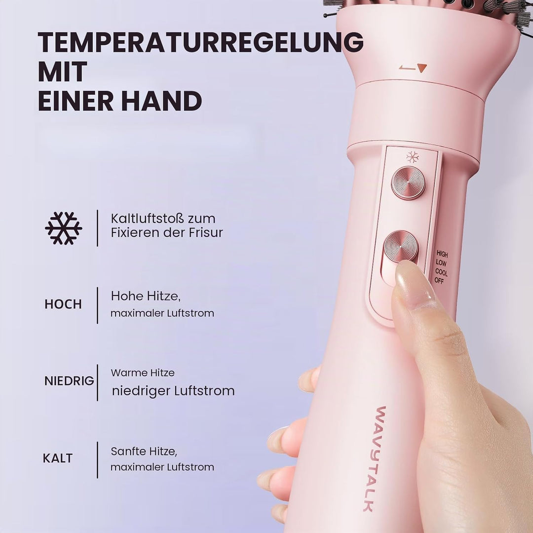 Wavytalk Warmluftbürste, 5 in 1 Hairstyler, Föhnbürste zum Trocknen und Stylen in One Step, AIR SCUL