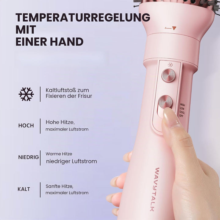 Wavytalk Warmluftbürste, 5 in 1 Hairstyler, Föhnbürste zum Trocknen und Stylen in One Step, AIR SCUL