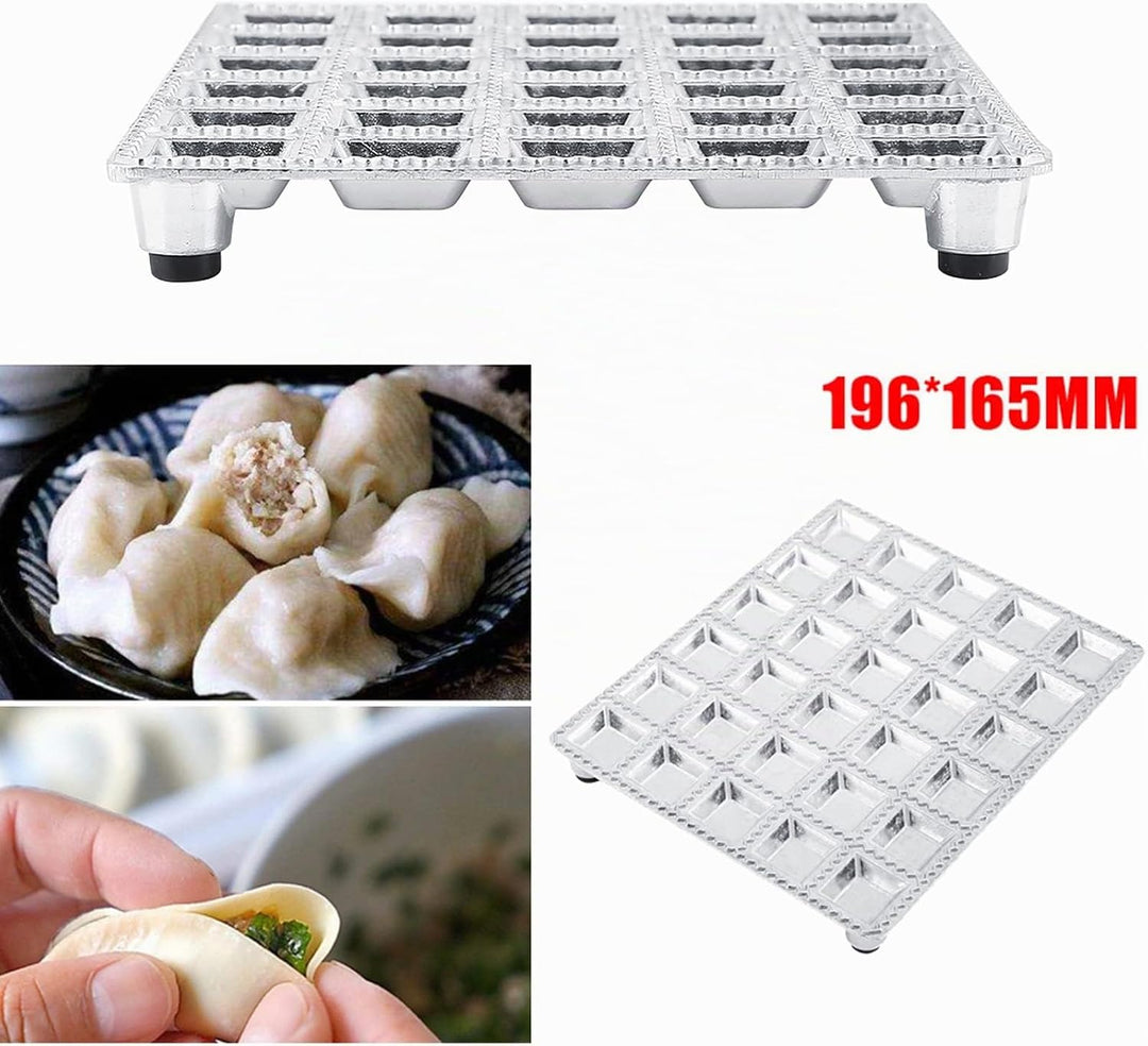 Ravioli Form aus Aluminiumlegierung 19,6×16,5 cm 30 Löcher Knödel Gebäckform Hersteller Ravioli Auss