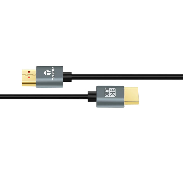 Ultradünne 8K 4K HDMI Kabel 1M 2 Stück, Schlanke Flexible Weiche Hochgeschwindigkeits HDMI 2.1 Unter