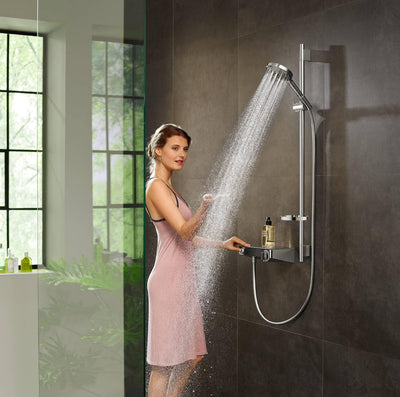 hansgrohe wassersparender Duschkopf Raindance Select 120 Regendusche, Chrom, 3 Strahlarten inkl. Pow