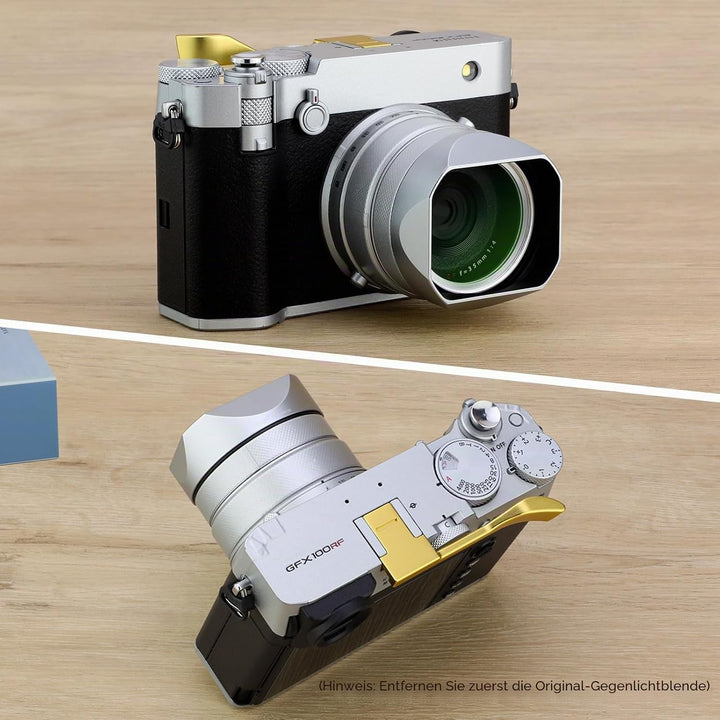 Haoge Gegenlichtblende aus Metall, quadratisch, für Fujifilm GFX100RF Kamerazubehör LH-GFXRF-IIS + C