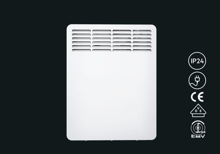 AEG Wandkonvektor WKL 505, Elektroheizung energiesparend, 750 W für ca. 9 m², LCD-Display, Wochenzei