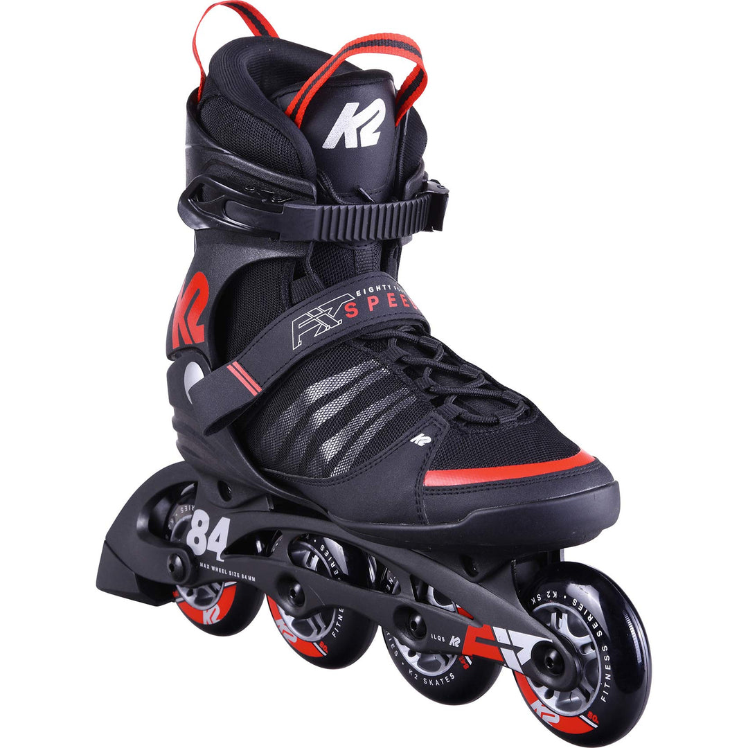 K2 Skates Herren Inline Skate F.I.T. 84 Speed Alu - black - red - 30D0260 42.5 EU, 42.5 EU