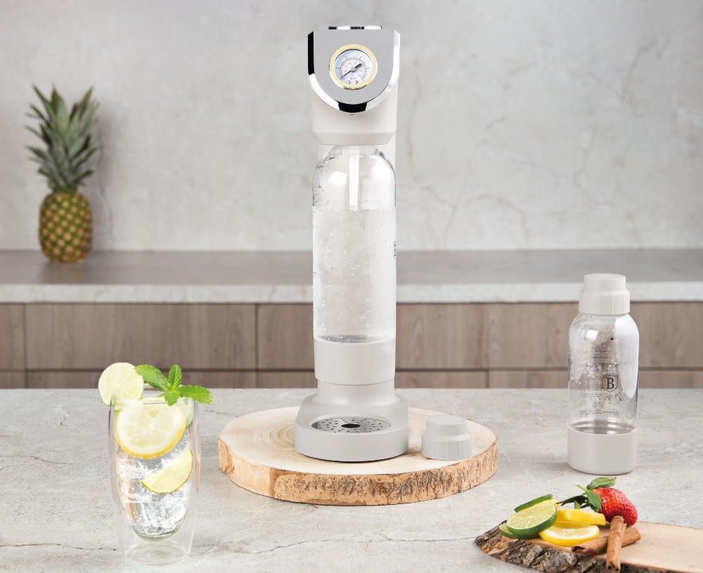 Berlinger Haus SODABAR Wassersprudler mit Barometer (inkl. 2 Flaschen 1L und 0,5L)