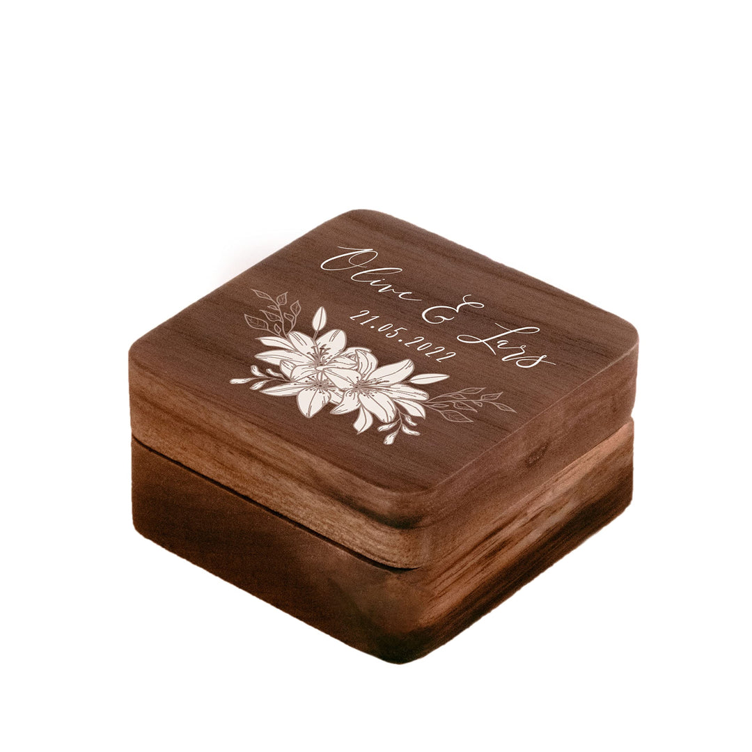 Ringbox Hochzeit | Ringkästchen Holz | Ringschatulle Hochzeit | Ringkiste | Mr &amp; Ms l Standesamt | A