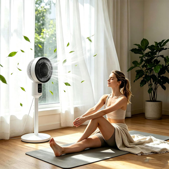Tragbarer Stand-USB-Ventilator, höhenverstellbar, leise Luftzirkulation, für Zuhause, Schlafzimmer,