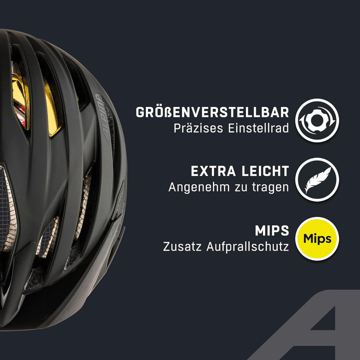 ALPINA DELFT MIPS - Sicherer, Leichter & Individuell Anpassbarer MIPS Fahrradhelm Mit Fliegennetz Fü
