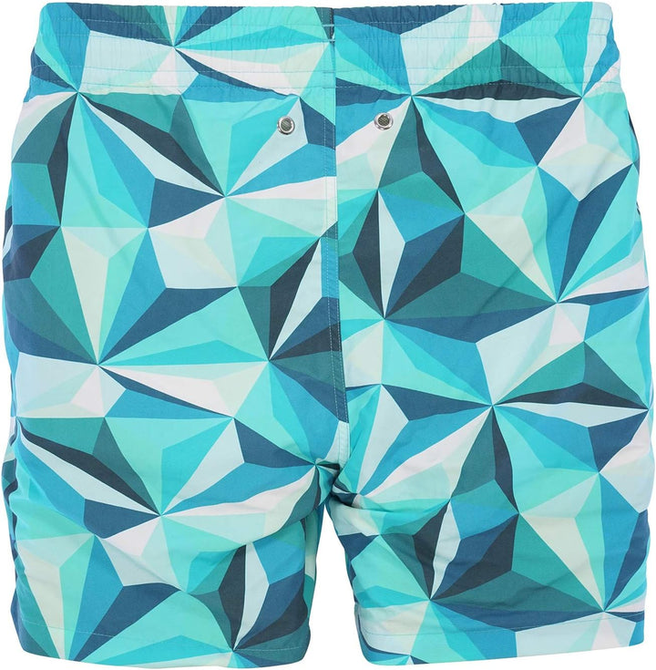 HOM - Herren - Beach Boxer 'Diamant' - Hochwertige & lässige Strandmode Badeshort mit Rautenmuster -