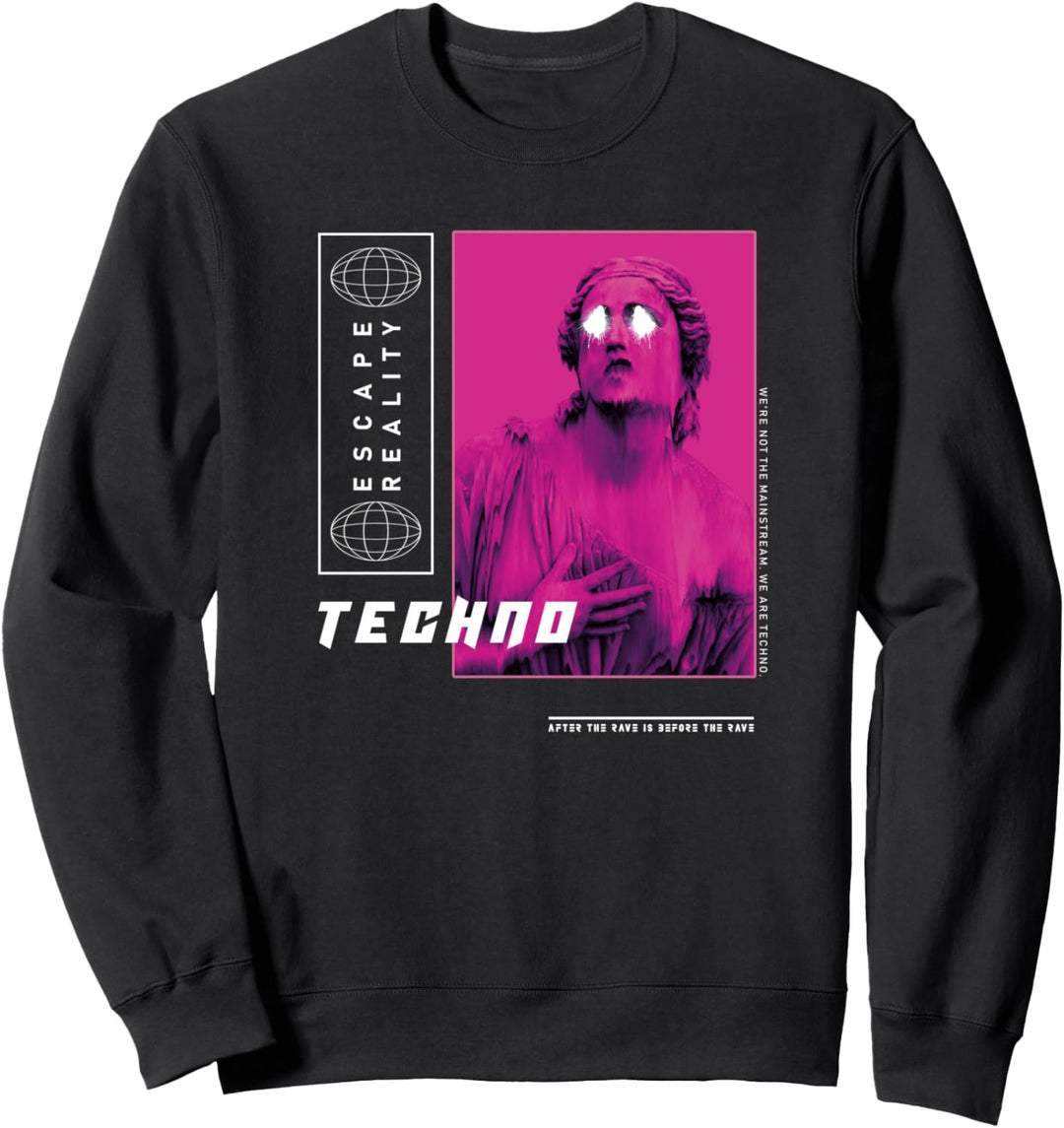 Techno Aesthetic Dark Techno Rave Hardtechno Sweatshirt