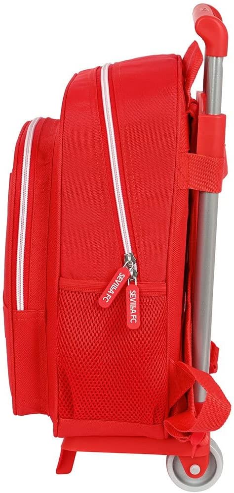 safta Unisex Kinder Sevilla FC Kinderrucksack mit Trolley 705, 280 x 100 x 340 mm, rot, Estándar
