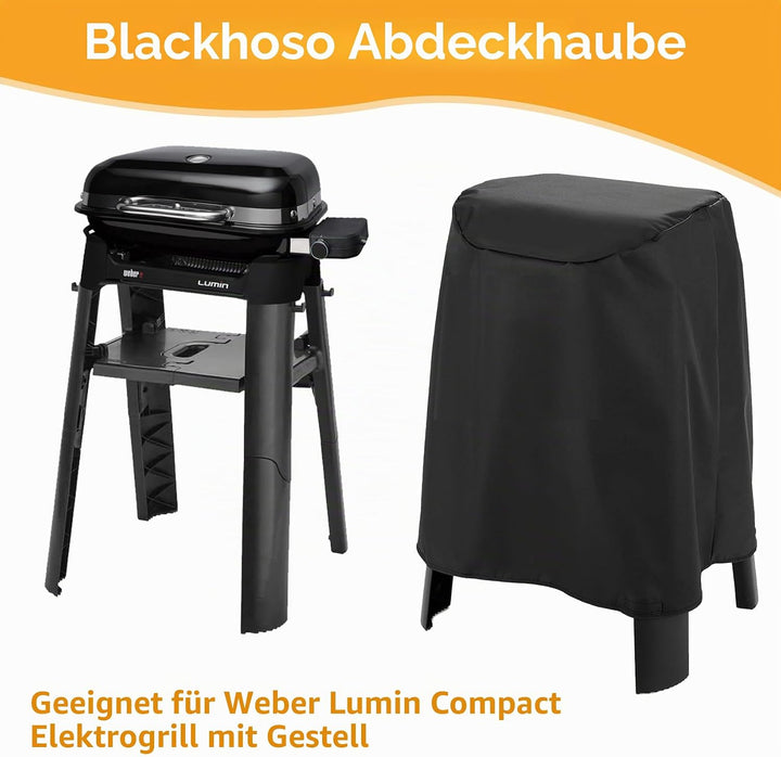 Grillabdeckung für Weber Lumin Elektrogrill mit Ständer, Lumin Kompaktgrill mit Ständer, 600D Heavy