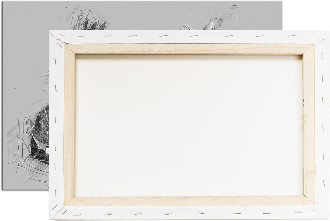 deyoli Sportwagen mit Flügeltüren Effekt: Schwarz&amp;Weiss Format: 80x60 als Leinwandbild, Motiv fertig