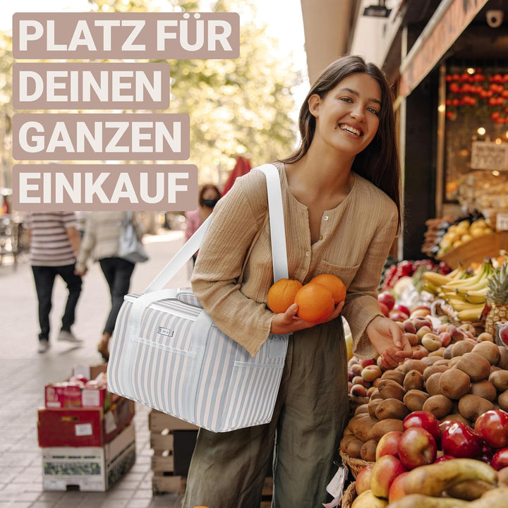 HOEL Kühltasche gross 20L &amp; 30L faltbar - Isolierte Thermotasche - Lunchtasche wasserdicht &amp; auslauf