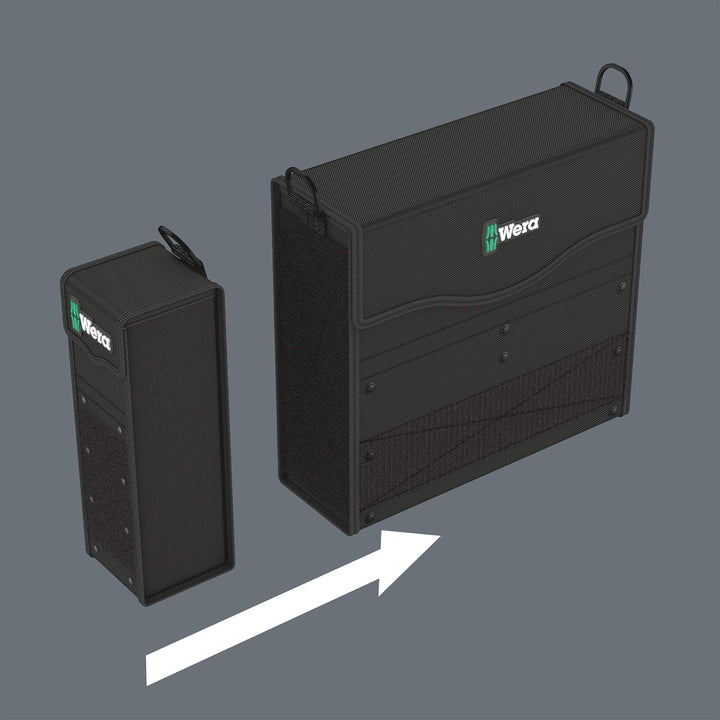 Wera 05004356001 2go 7 Textile Werkzeug Box Schwarz 100 x 105 x 300 mm Single, Single