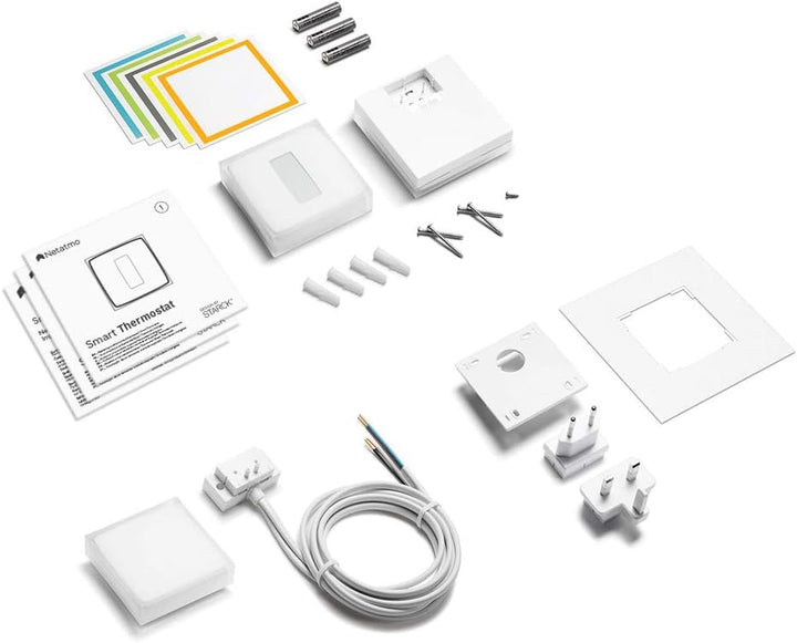 Netatmo Smart Thermostat Zur Steuerung von Heizungsanlagen, NTH01-DE-EC, Orange, Weiss Smartes