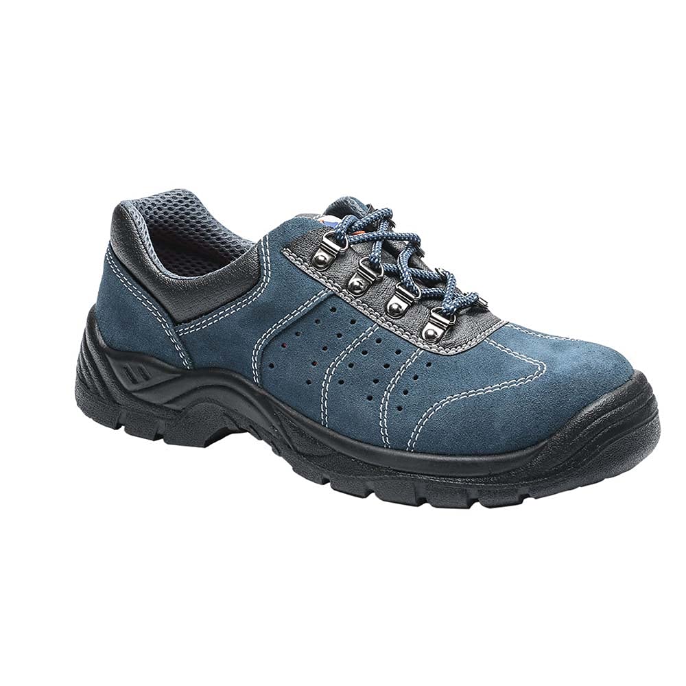 Portwest Steelite perforierter Trainer S1P, Grösse: 45, Farbe: Blau, FW02BLU45 45 EU Blau, 45 EU Bla