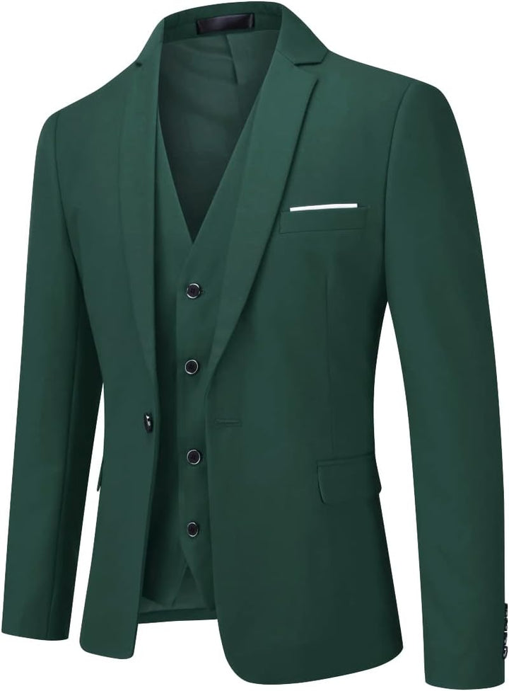 Allthemen Anzug Herren Slim Fit 3 Teilig Anzüge Modern Herrenanzug 3-Teilig Sakko Hose Weste für Bus