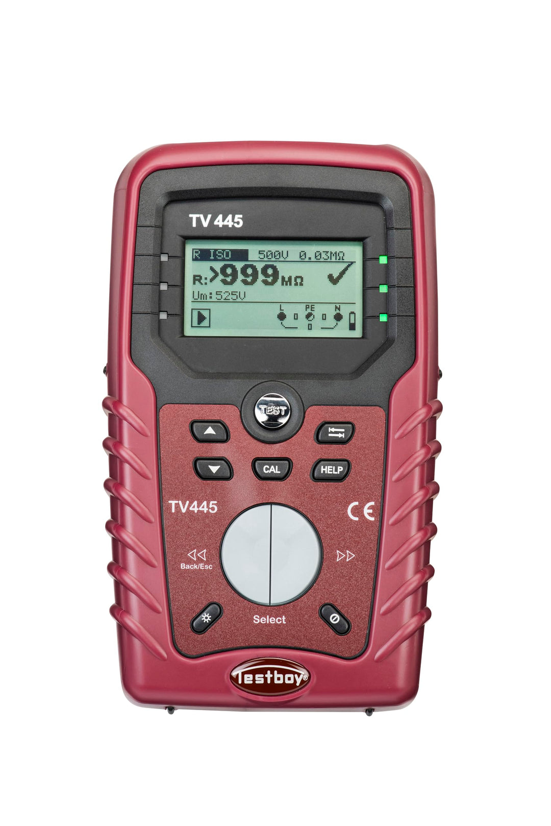 Testboy TV 445 Installationstester DIN VDE 0100-600 (spezifische Hilfebildschirme, LCD mit Hintergru