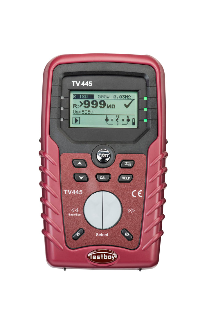 Testboy TV 445 Installationstester DIN VDE 0100-600 (spezifische Hilfebildschirme, LCD mit Hintergru