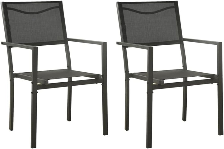vidaXL 2X Gartenstuhl Stapelstuhl Stapelsessel Gartenmöbel Stuhl Gartensessel Stühle Essstuhl Balkon