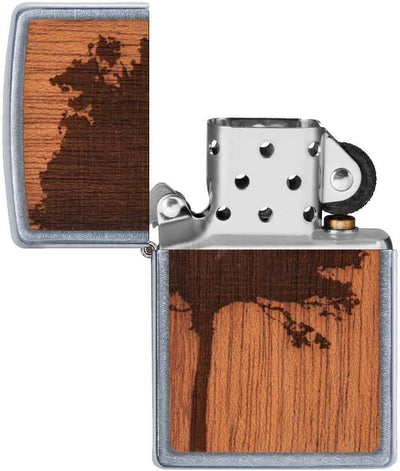 Zippo 49066 Classic Lighter-Woodchuck Lighter & Bottle Opener Gift Set, Sonstige, Silver, 13.5 cm Si