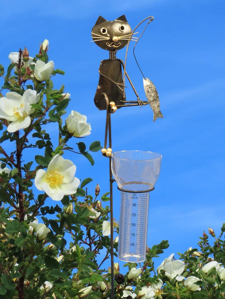 Pommerntraum ® | Regenmesser Niederschlagsmesser Pluviometer Gartendeko Gartenstecker Gartenfigur Ka