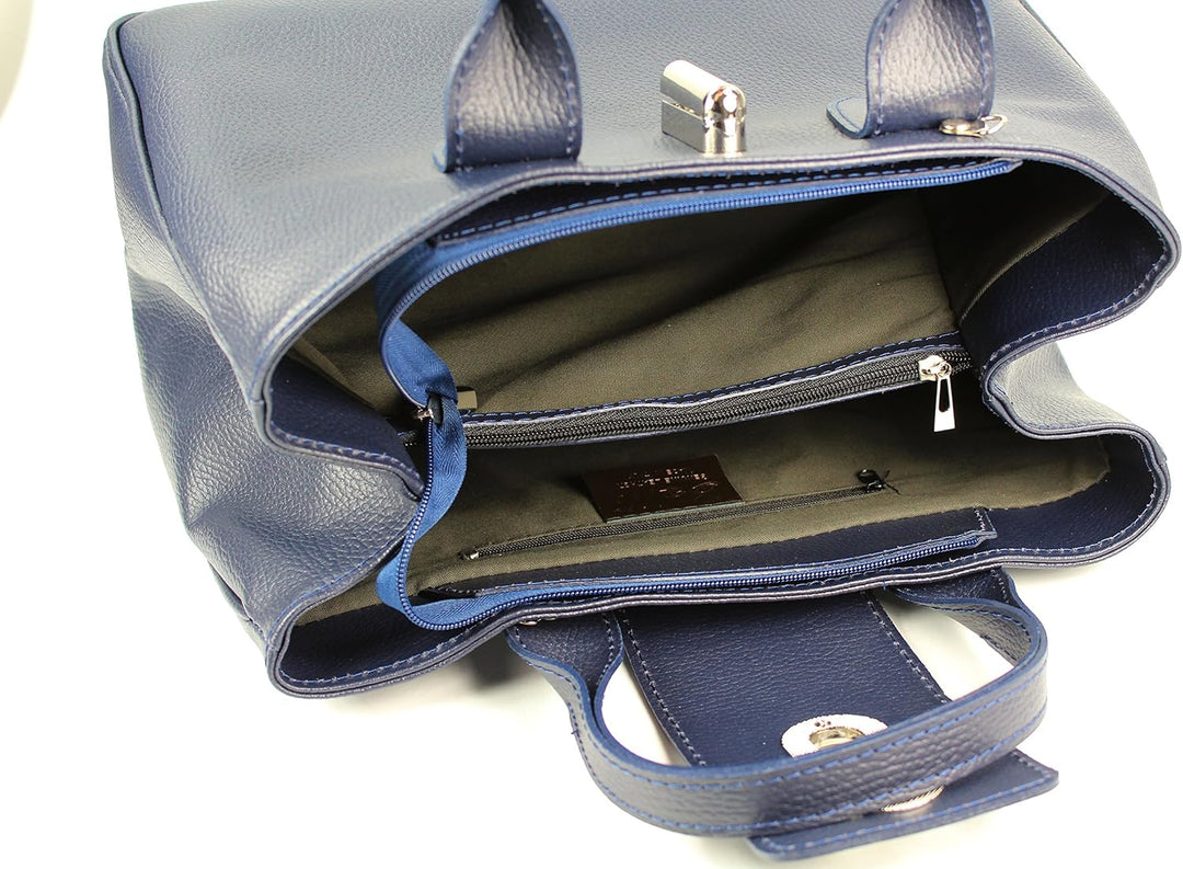 Belli Echt Leder Handtasche italienische Damen Ledertasche Umhängetasche Henkeltasche in Glattleder,