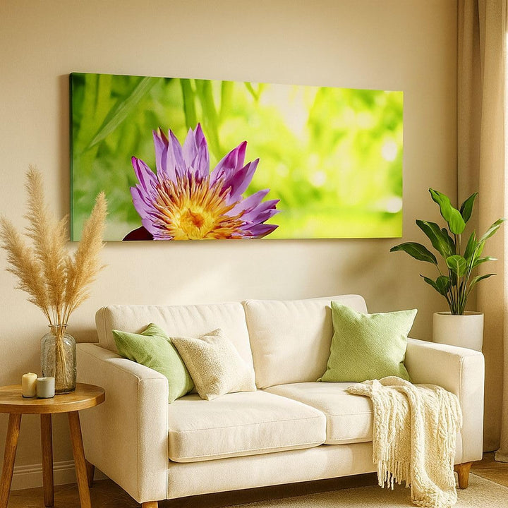 Wandbilder Dekoration Wohnzimmer Asien spa bambus blume Panorama Bilder auf Leinwand 120x50cm Leinwa