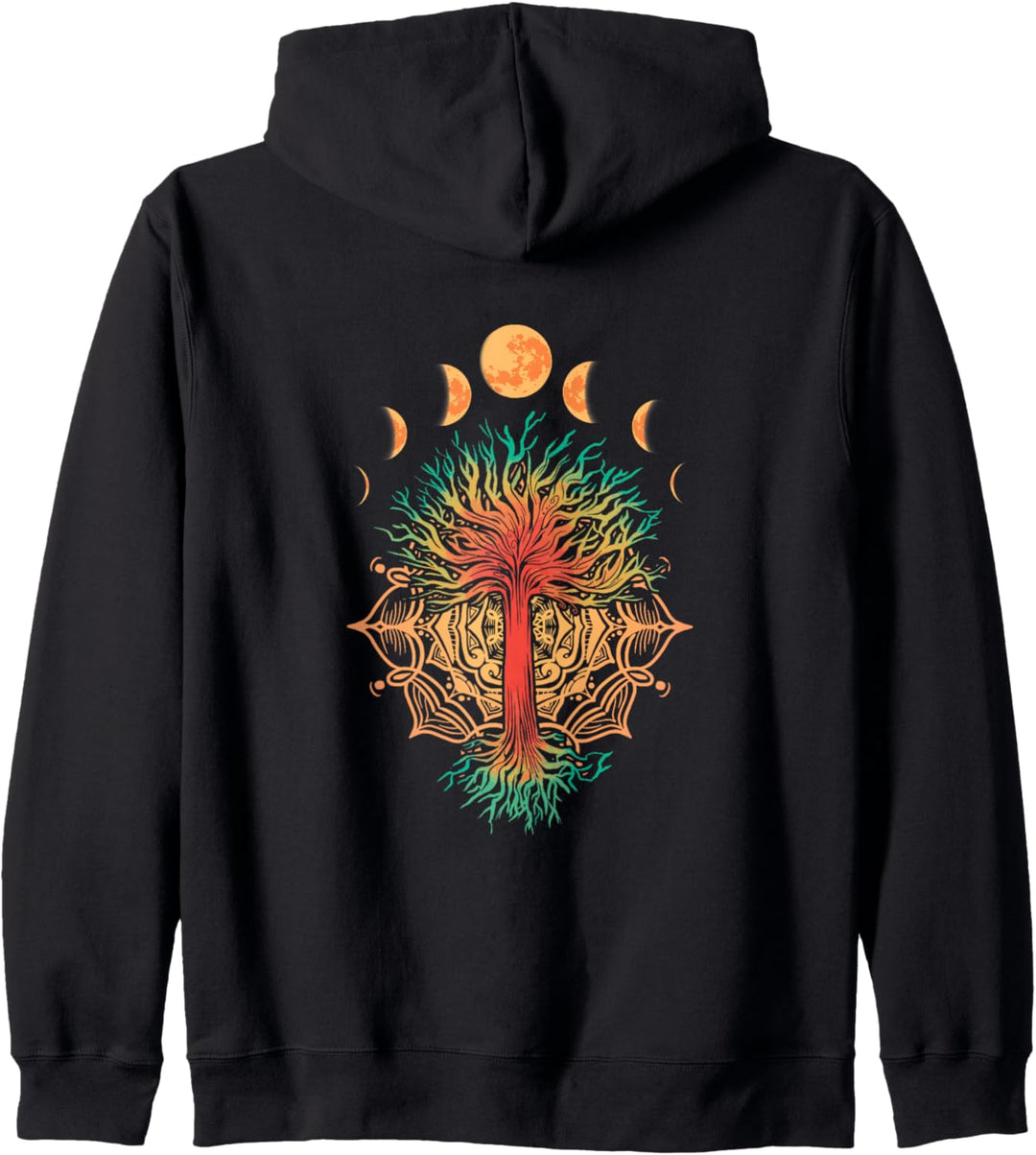 Mondphasenbaum - Natur trifft Spiritualität Kapuzenjacke