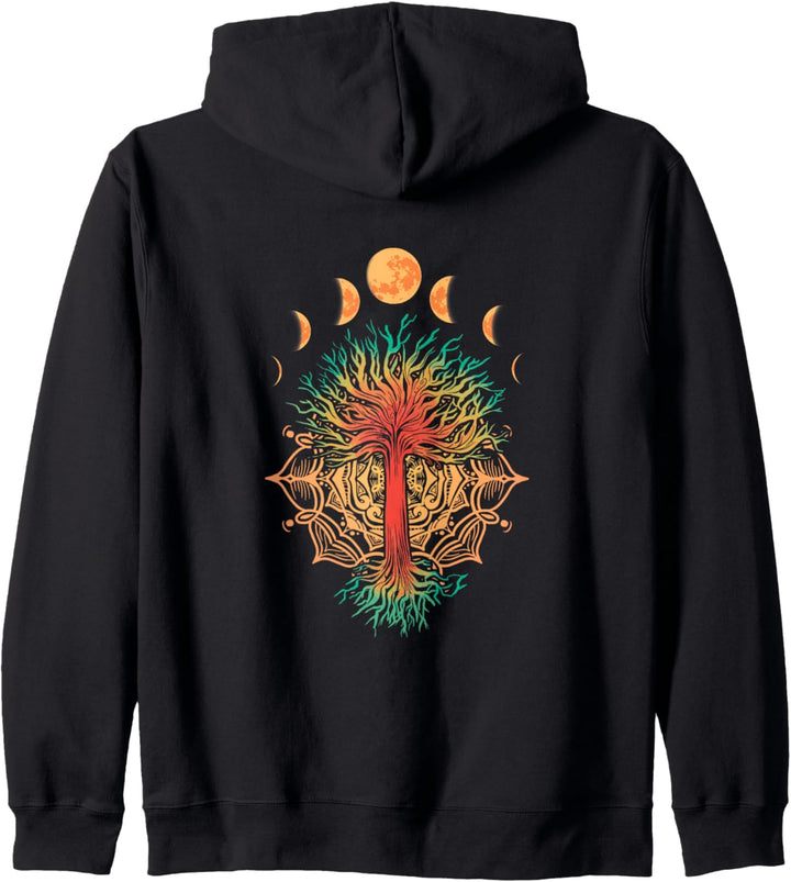 Mondphasenbaum - Natur trifft Spiritualität Kapuzenjacke