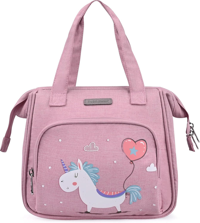 Bebamour Einhorn Puppe Wickeltasche mit Puppe Wickelmatte tragen Puppe Zubehör Mode Kinder Mädchen B