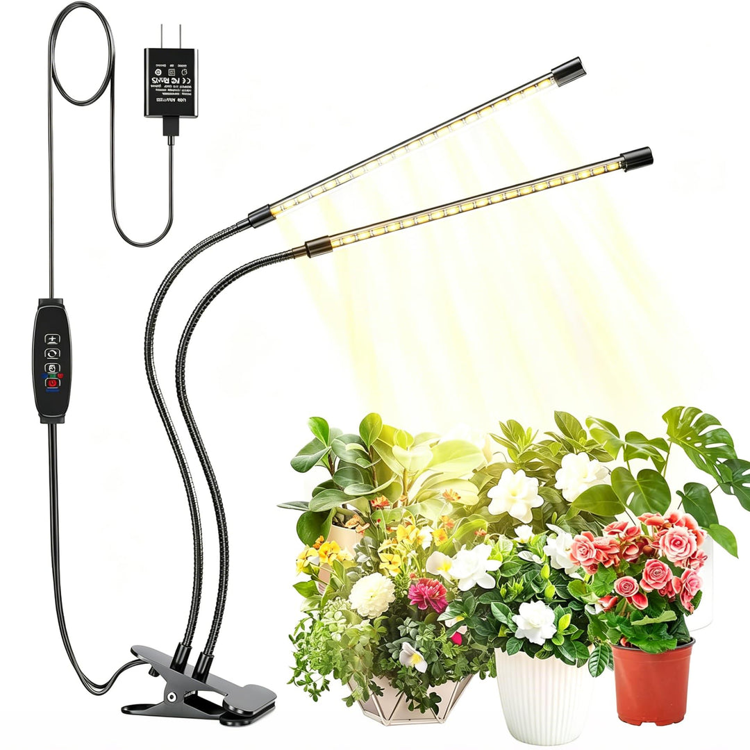 bseah Grow Light Plant Light Indoor Plants, Full Spectrum Clip Plant Growing Lamp, 10-Level Dimmable