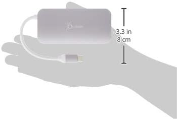 j5create Multi USB-C 9-in-1 Adapter HDMI/Ethernet/USB 3.1, SD und MicroSD/PD 3.0 | HDMI 4K für MacBo