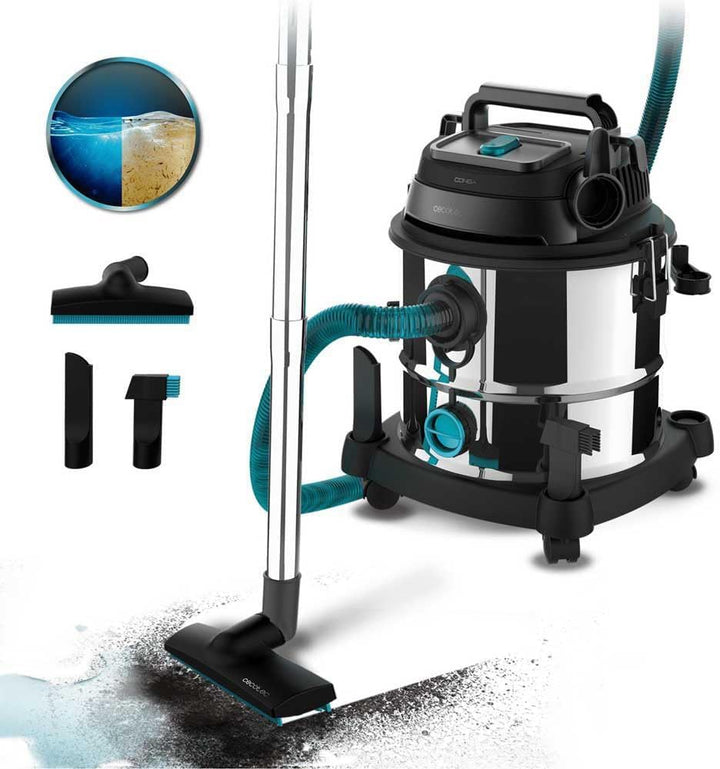 Cecotec Nass- und Trockensauger 20 L Conga Rockstar Wet & Dry Steel MAX. 1400 W, 22 kPa, Entleerungs