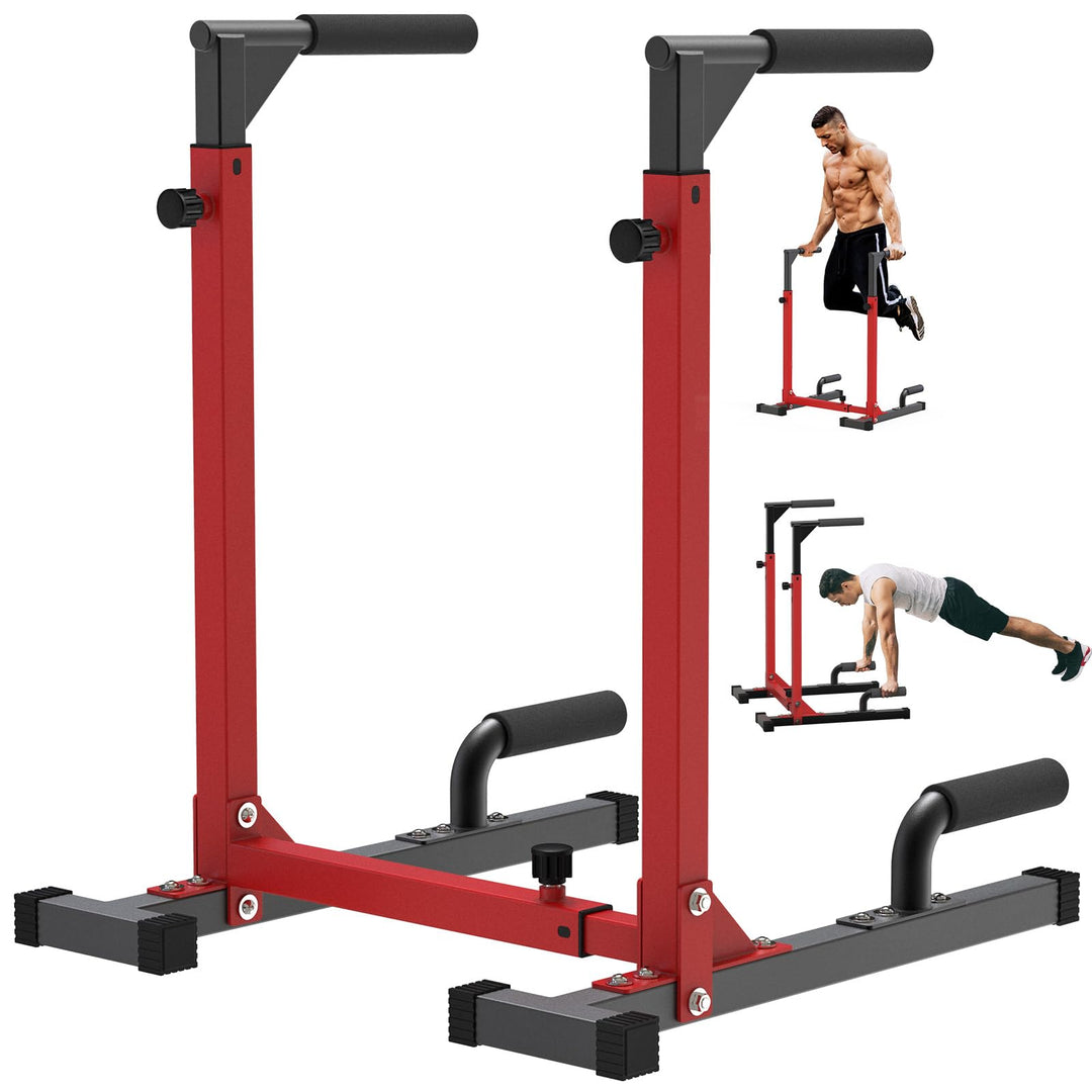 SELEWARE Solide Dip-Bar, verstellbare Dip-Station Home Gym Fitness Calisthenics Ausrüstung, multifun
