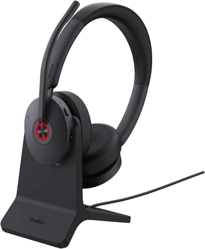 Yealink BH74 Kabelloses Headset mit Ständer, 6-Mikrofon-Hybrid-ANC, Teams Premium Open Office-Zertif