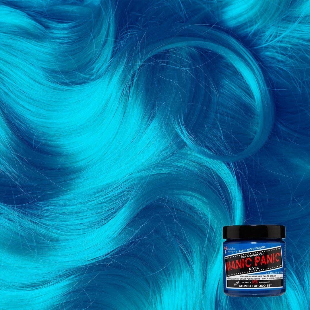 Manic Panic - Atomic Turquoise Classic Creme Vegan Cruelty Free Semi-Permanent Hair Colour 118ml Ato