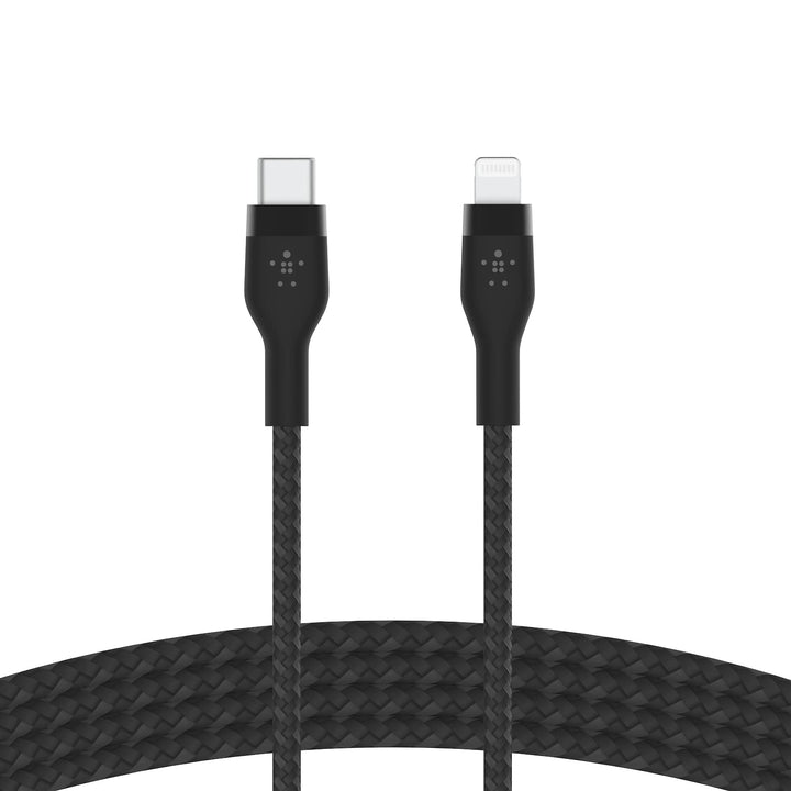 Belkin BoostCharge Pro Flex geflochtenes USB-C/Lightning-Kabel, 2 m, MFi-zertifiziert, 20 W, zum Sch