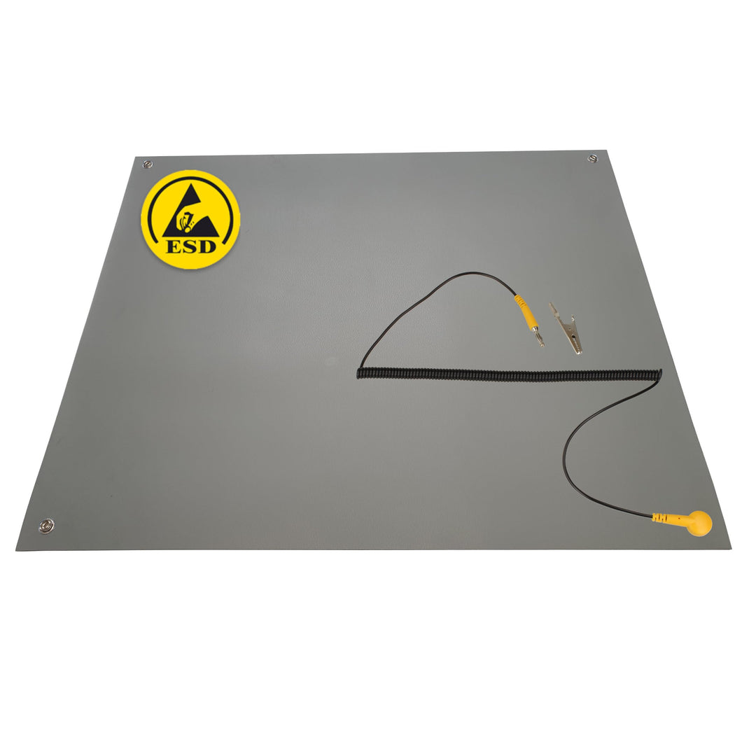 Minadax 120 x 60cm Antistatik ESD Computer Matte Tischmatte „Premiumqualität“ + Anschlusskabel 120x6