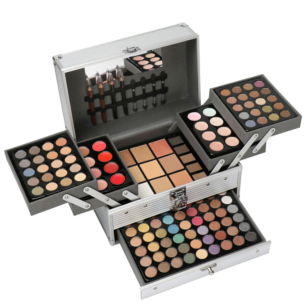 132 Farben Schmink Set Make-up Kit Geschenk Kosmetik Set, FantasyDay 94 Warme Natürliche Lidschatten