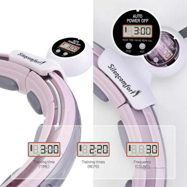 Smart Hula Hoop, Leise Fitness Reifen Erwachsene, hullahub mit Gewicht Ball, 16 Knoten Fit Hoop Reif
