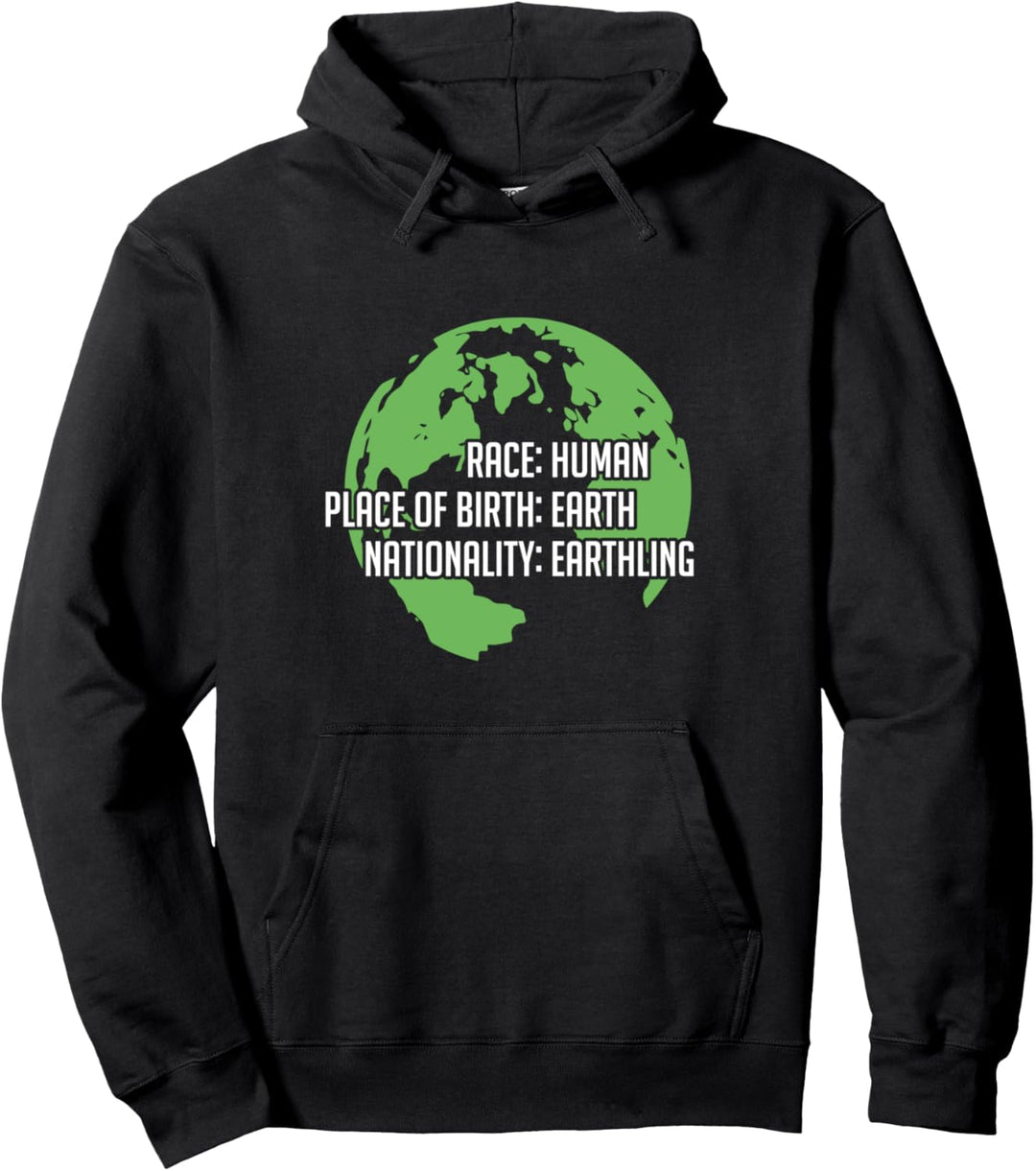 Race: Human Place of Birth: Earth Nationality: Earthling Pullover Hoodie