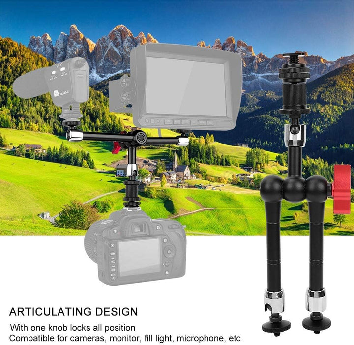 Magic Arm mit Klemme für Spiegelreflexkameras, Mikrofonmonitor, 11" Gelenk-Reibungsstabilisator Ausg