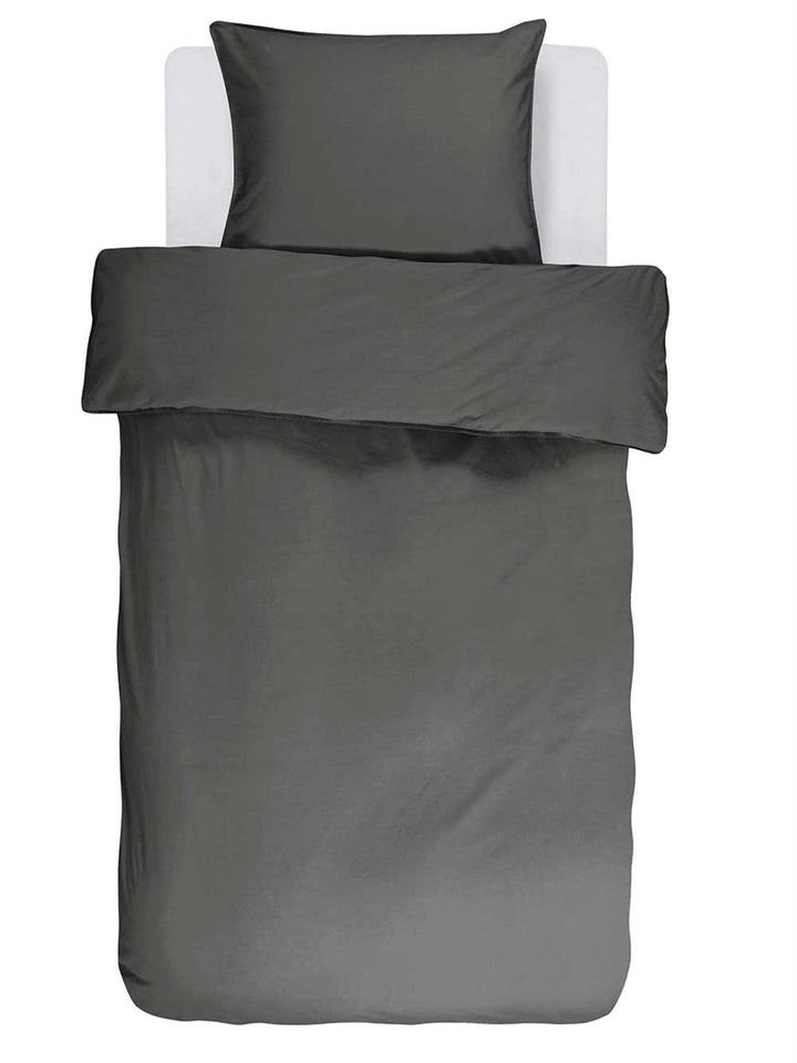 ESSENZA Bettwäsche Guy Anthrazit 135x200 + 1x 80x80 cm, Anthrazit 135x200 + 1x 80x80 cm