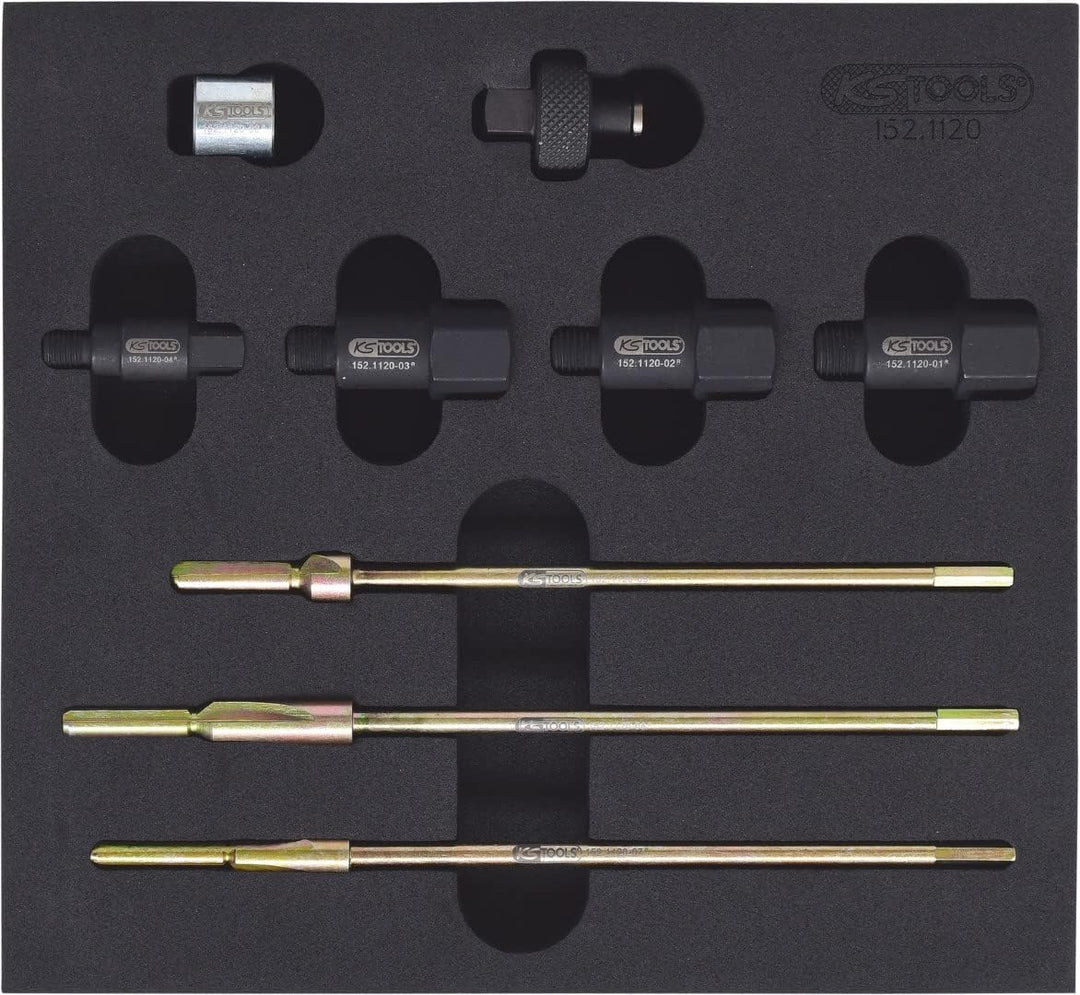 KS Tools 152.1120 MASTER 3 in 1 Glühkerzen-Reibahlen-Satz, 9-tlg.